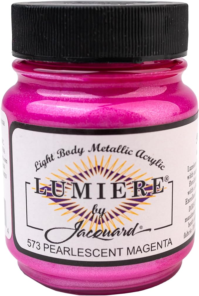 Jacquard Lumiere 2.25oz Fabric Paint Pearlescent Magenta by Jacquard