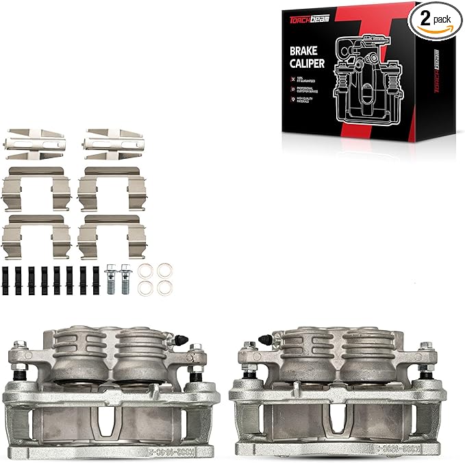 Torchbeam Front Brake Calipers Set for Chevrolet Trailblazer 2003-2005 Trailblazer EXT 2002-2005, GMC Envoy XL 2002-2005, 129 in Wheelbase Front Left Right Calipers Replace # 18B4798+18B4799