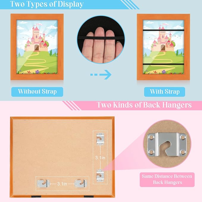 Kids Art Frames, 8.5x11 Front Opening Kids Artwork Frames Changeable, Holds 50 - Image 2