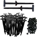 Nylon Universal Cable Tie Buckle - Heavy Duty Zip Ties Self-Locking for Car, UV Resistant Plastic Cable Ties with Pin Plastic Cable Ties Tool Fasteners Car Body (black,100)