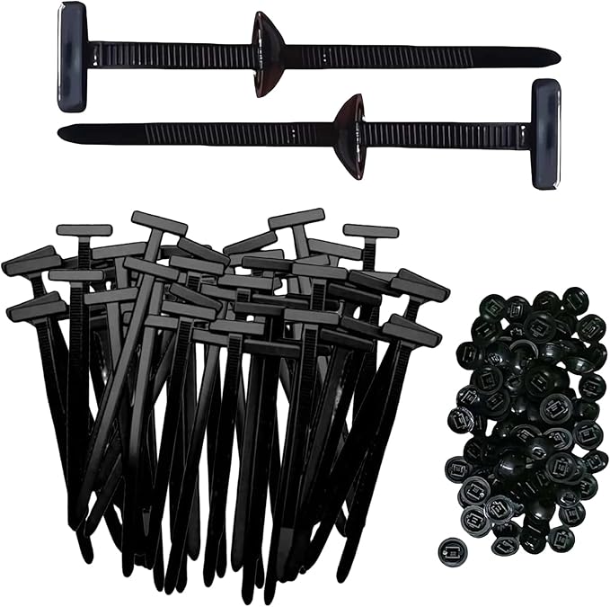 Nylon Universal Cable Tie Buckle - Heavy Duty Zip Ties Self-Locking for Car, UV Resistant Plastic Cable Ties with Pin Plastic Cable Ties Tool Fasteners Car Body (black,200)