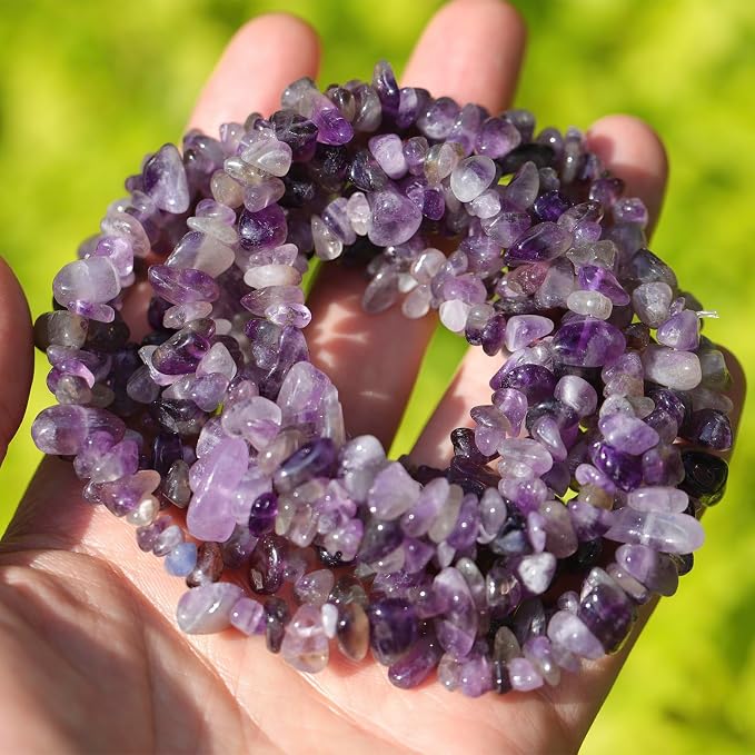 200 Pcs Crystal Chip Beads for Jewelry Making 5-8mm Amethyst | Natural Chip - Image 8