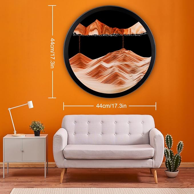 17.3" Moving Sand Art, 3D Sand Art Pictures Deep Sea Sandscape Living Room - Image 4