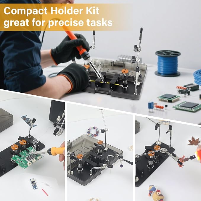 Magnetic Helping Hands Clamp Metal, Adjustable Third Hand Soldering Holder Stand - Image 5