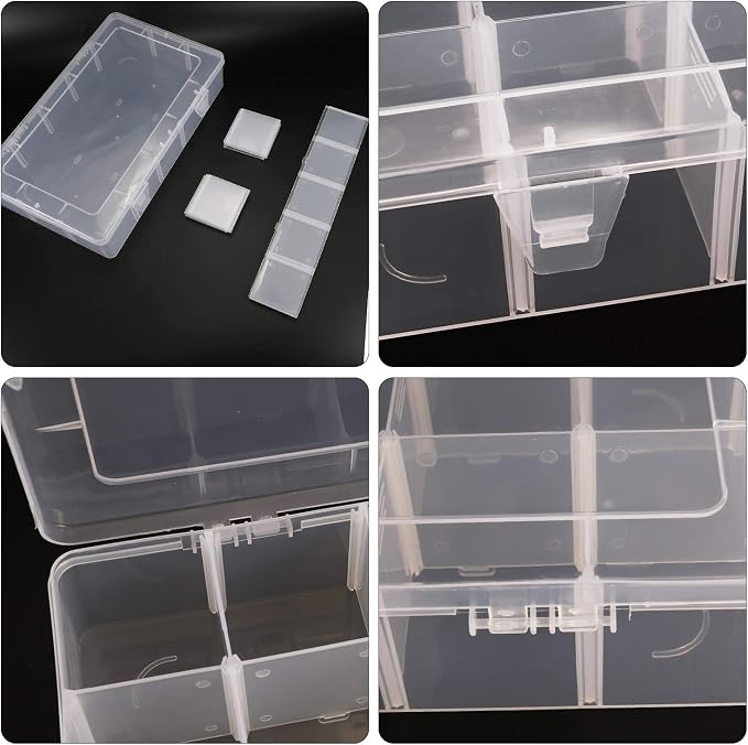 Umirokin 2 Pack 15 Grids Clear Plastic Organizer Box - Image 9