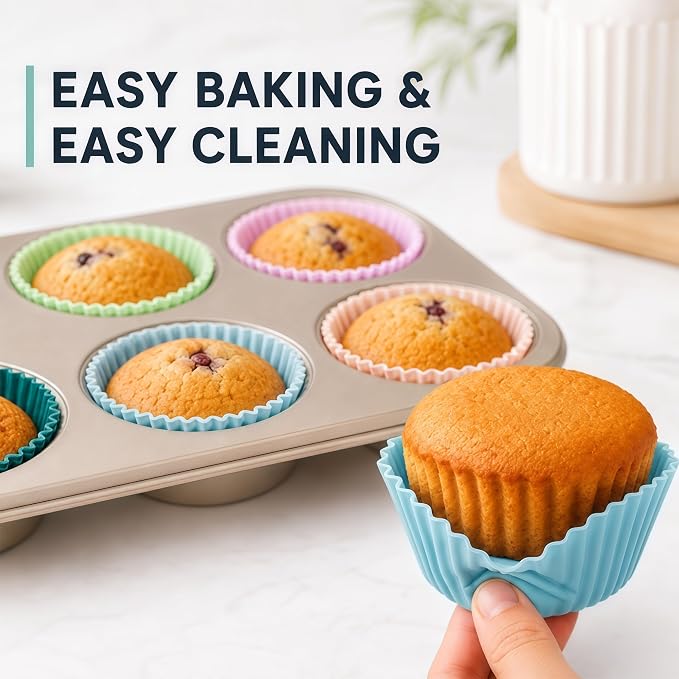 Reusable Silicone Baking Cup Silicone Muffin Liners - Image 4