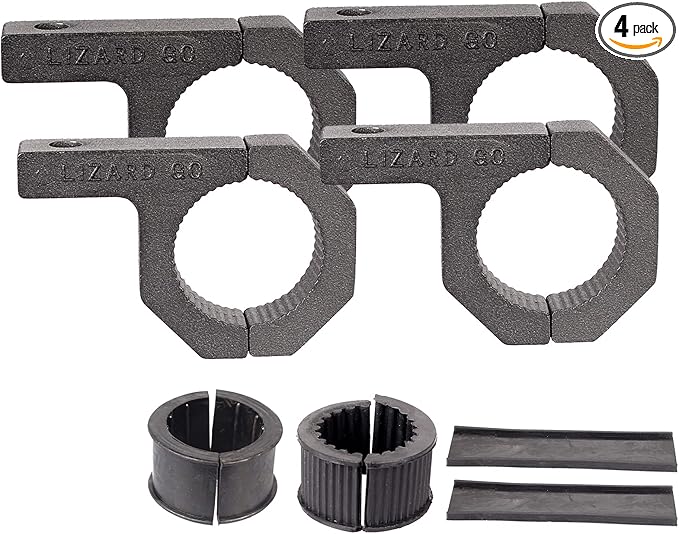 Tube Clamps - 4Pack,Cross Bar Clamp 1.125",1.25",1.5 inch,Roll Cage Clamp for Bar Diameter 1-1/8", 1-1/4",1-1/2" Mounting Bracket, Motorcycle Crash Bar Led pod Light Mount(28/32/38mm Clamp)