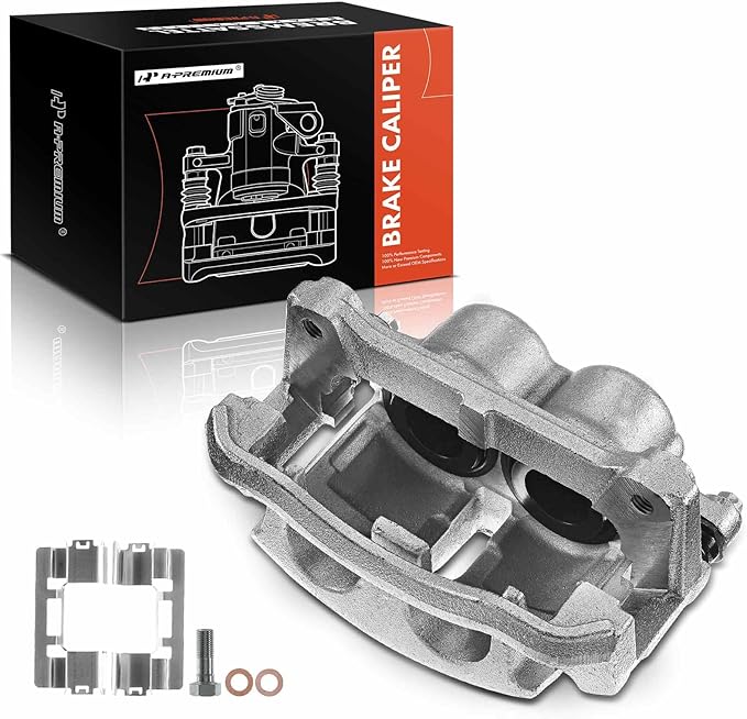 A-Premium Disc Brake Caliper Assembly with Bracket Compatible with Select Ford Models - For F-150 2009, Lobo 2009-2014, Pickup - Front Right Passenger Side