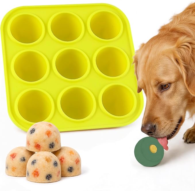 9-Cavity Silicone Freezer Dog Treat Mold by Lutatid
