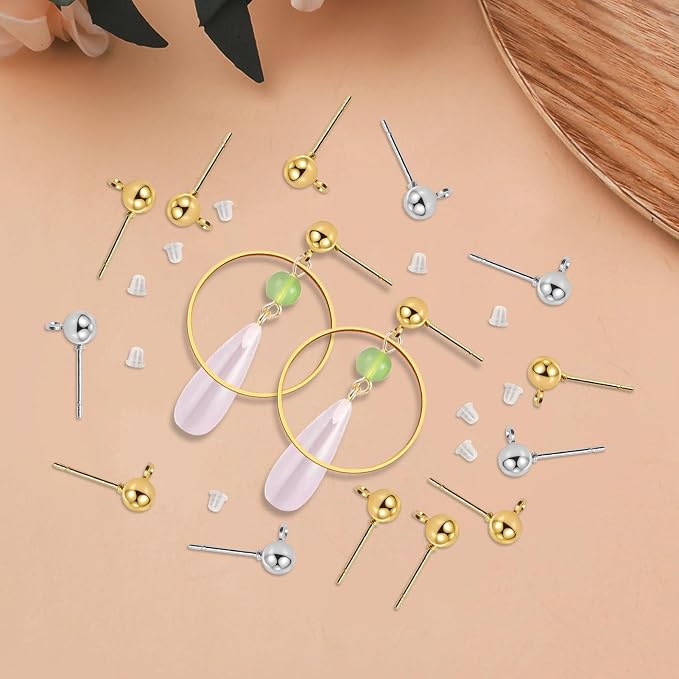 120Pcs Hypoallergenic Ball Studs - Image 4