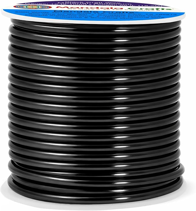 Mandala Crafts 12 Gauge Black Anodized Aluminum Craft Wire, 60 FT | Colored - Image 2