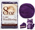 Core Wool for Needle Felting, 8 OZ Merino Wool Roving, Soft Felting Wool for by wonvoc