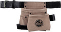 Graintex 4 Pocket Children Tool Pouch Suede Leather with Leather Belt and Hammer Loop