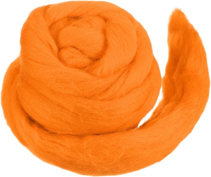 MECCANIXITY Wool Roving Yarn Soft Felting Wool 50g/1.76oz Pure Chunky Roving by MECCANIXITY
