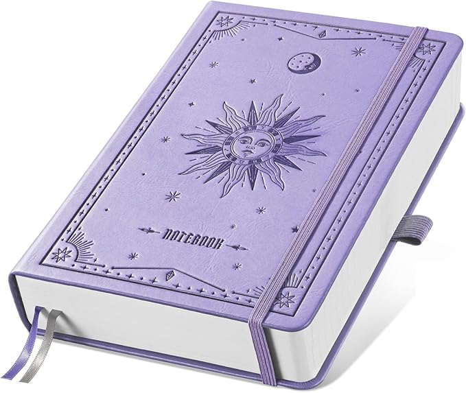 EMSHOI Graph Grid Journal Notebook, 320 Pages, A5 Size | Leather Hardcover by EMSHOI