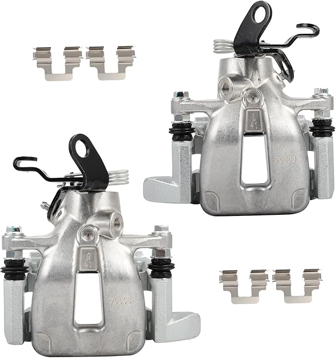 cciyu Rear Left & Right Brake Calipers Assembly w/Bracket 19B2976 19B2977 For Audi For A3/For A3 Quattro,For Volkswagen For Golf/For GTI/For Jetta/For Rabbit