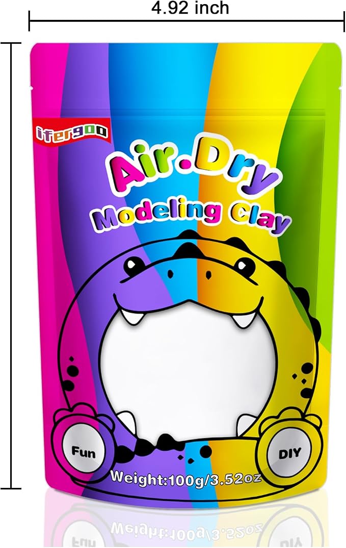 ifergoo White Air Dry Clay, DIY Creative Modeling Clay - Image 7