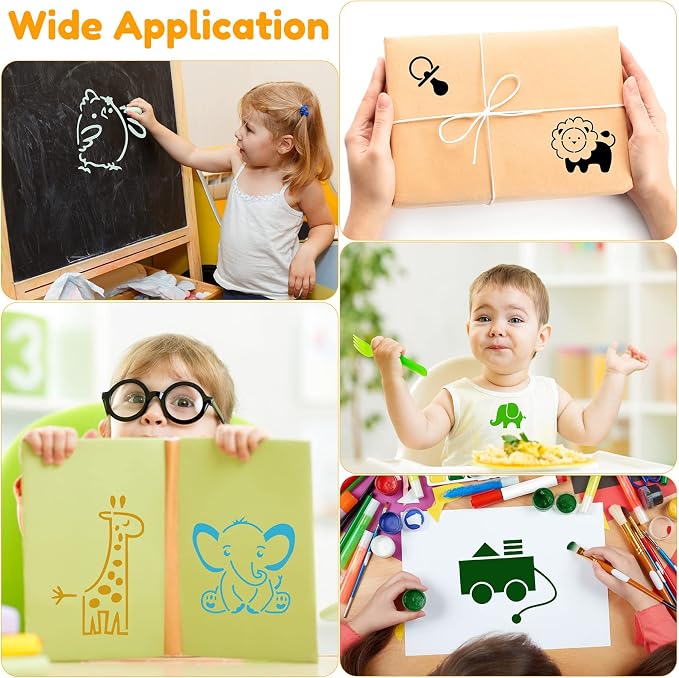 Fainne 100 Pcs 2 Inch Stencils Small Stencils - Image 7
