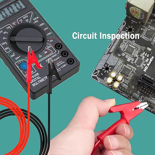 Double Ended Alligator Clip Electrical Test Leads, Alligator Clip to Alligator Clip Heavy Duty Silicone Jumper 12AWG 3.28ft/1m Cable for Multimeter, Electrical Test (Y-Y 12AWG 1m X)