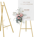 Gold Easel Stand for Sign, Heavy Duty Easel, 4-Tier Adjustable Art Easel for by Atronor