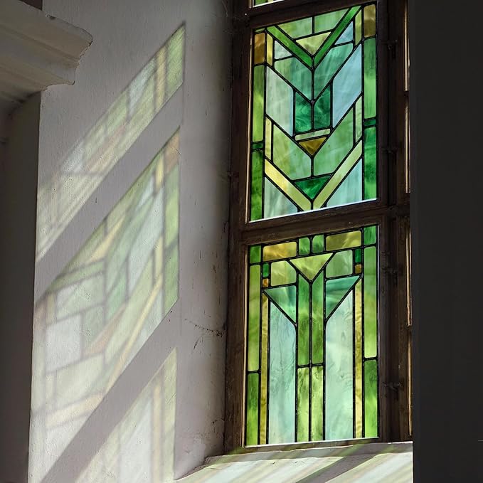 Faux Stained Glass Effect Transparent Window Film, Original Hand Drawn Static by Flortlias