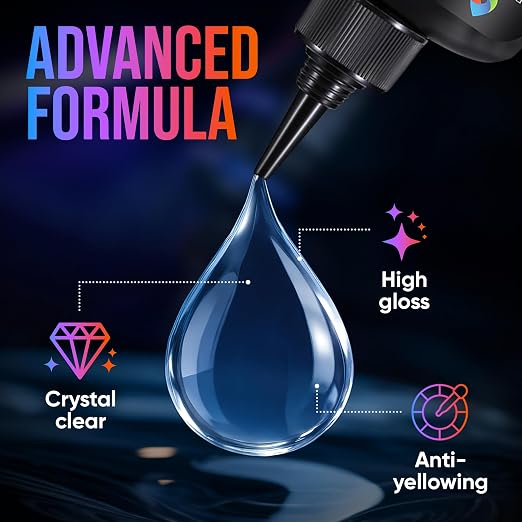 CRAFT RESIN 500g UV Resin Kit Hard Type Low Viscosity – Crystal Clear and - Image 5