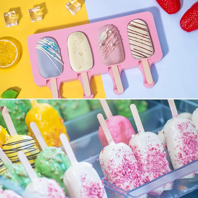 Ozera 2 Pack Popsicles Molds, Silicone Cake Pop Molds - Image 2