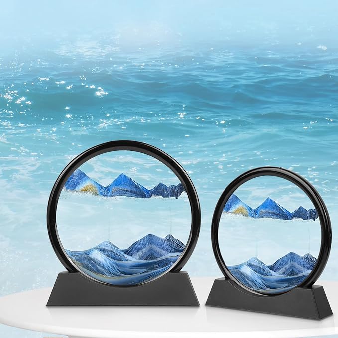 Moving Sand Art, 12 inch 3D Liquid Motion Deep Sea Sandscape Color Quicksand - Image 5