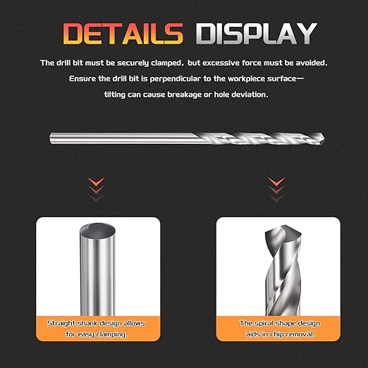 Drill Bit, 2mm Cutting Diameter, 4241 HSS 118° Cutting Angle Uncoated Bright Versatile Jobber Bits - (Applications: for Drilling Plastic Wood Soft Metal), 10-Pieces
