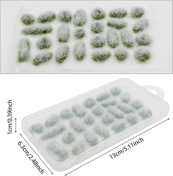Woohome 78 PCS White Nylon Grass Tufts Model Scenery Kit - Image 4