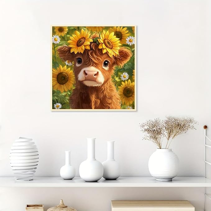 MBNTJHT Highland Cow Paint by Numbers Kit - Image 3
