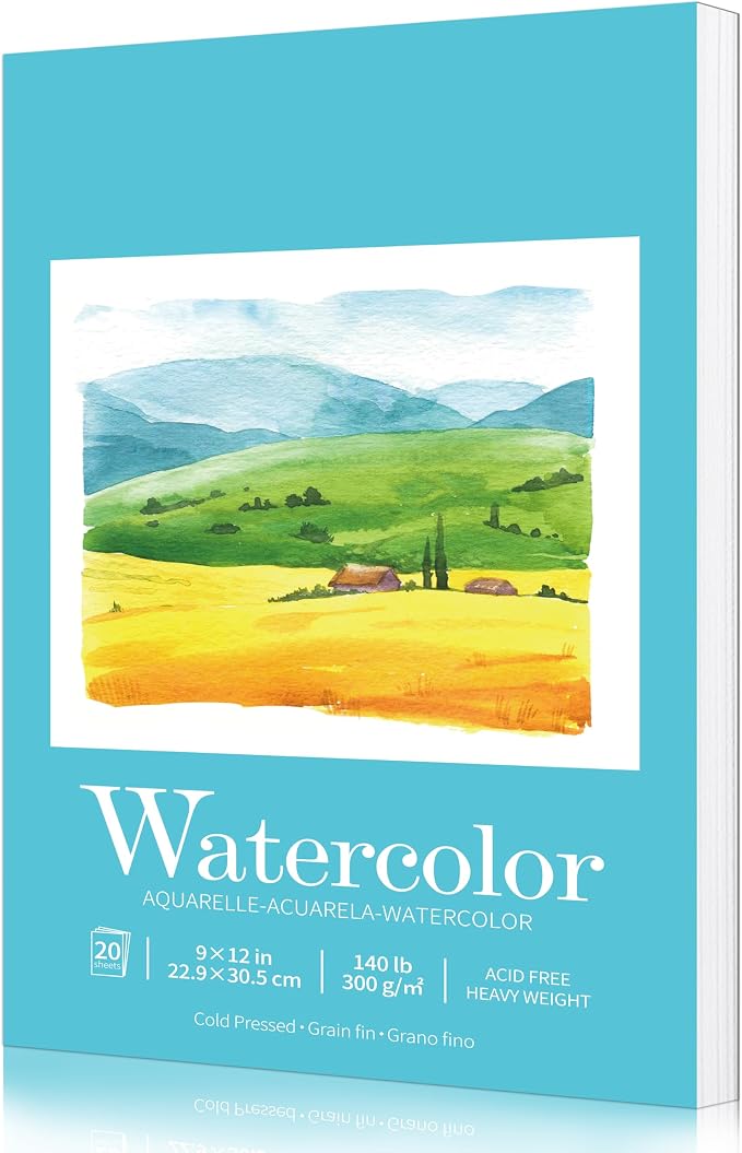 Watercolor Pad for Painting Practice, Cold Pressed, Acid Free, Pad for by Unknown