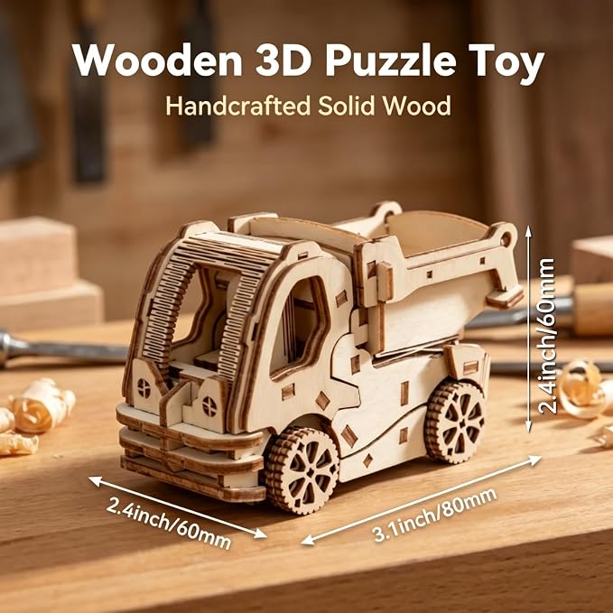 Wooden 3D Puzzle, Creative DIY Model Building Kit - Image 2