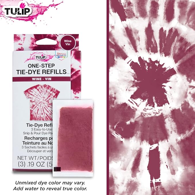 Tulip One-Step Tie-Dye Kit, 3 Fabric Dye Refill Packs - Image 4