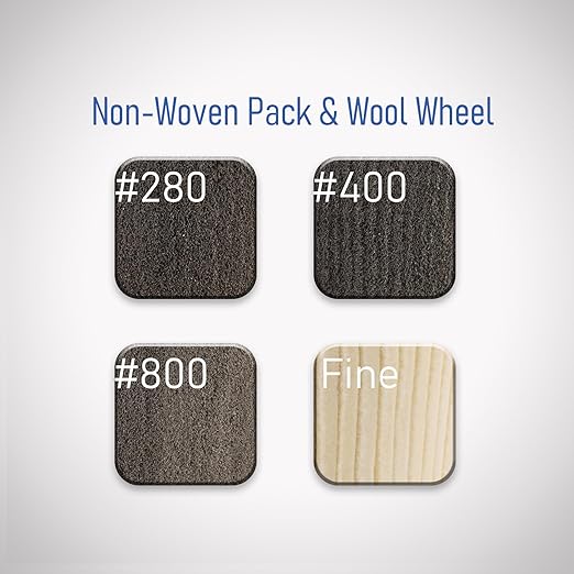4" Polishing Wheel Pro Pack, 100x100mm, Aluminum Oxide, Premium Wool, Grit 280/400/800/1000, from Finishing to Mirror Polishing,