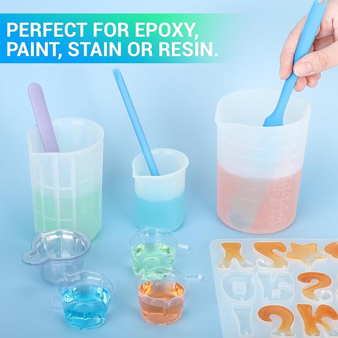 Gartful 6PCS Colored Silicone Spatula Stick, Reusable Epoxy Stir Sticks Scraper - Image 7