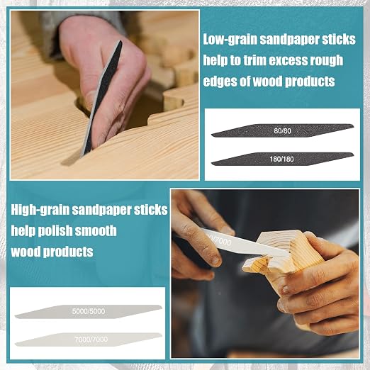 Honoson 20 Pcs Sanding Sticks for Plastic Models 3D Print Polishing Sticks - Image 4
