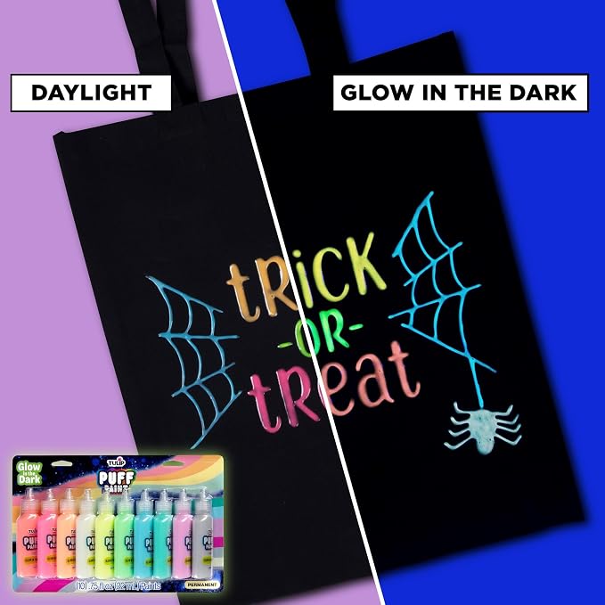 Tulip Puff Paint Glow in the Dark Colors 10-pack, Nontoxic & Waterproof Craft - Image 6