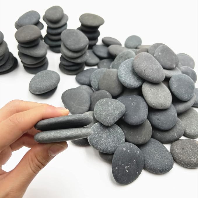 Lifetop 50PCS Painting Rocks, DIY Rocks Flat & Smooth Kindness Rocks - Image 2