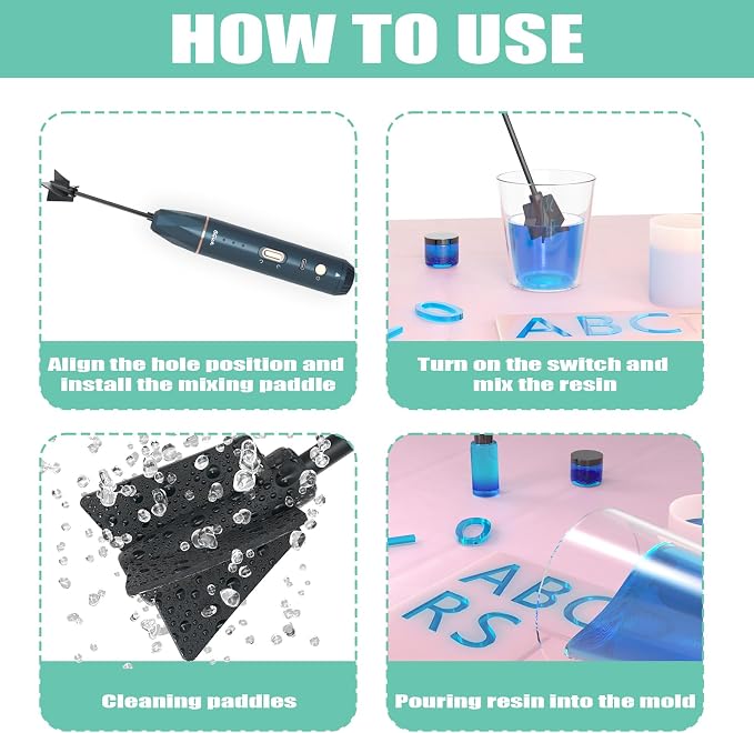Upgraded Resin Mixer, Handheld Rechargeable Mixer - Image 6