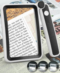 Magnifying Glass for Reading, Rechargeable 5X Large Page Magnifier by AKKYCVS