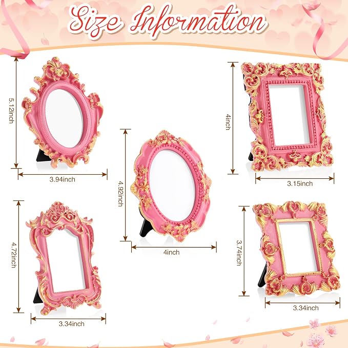 Maitys 5 Pcs Mini Picture Vintage Frames - Image 3