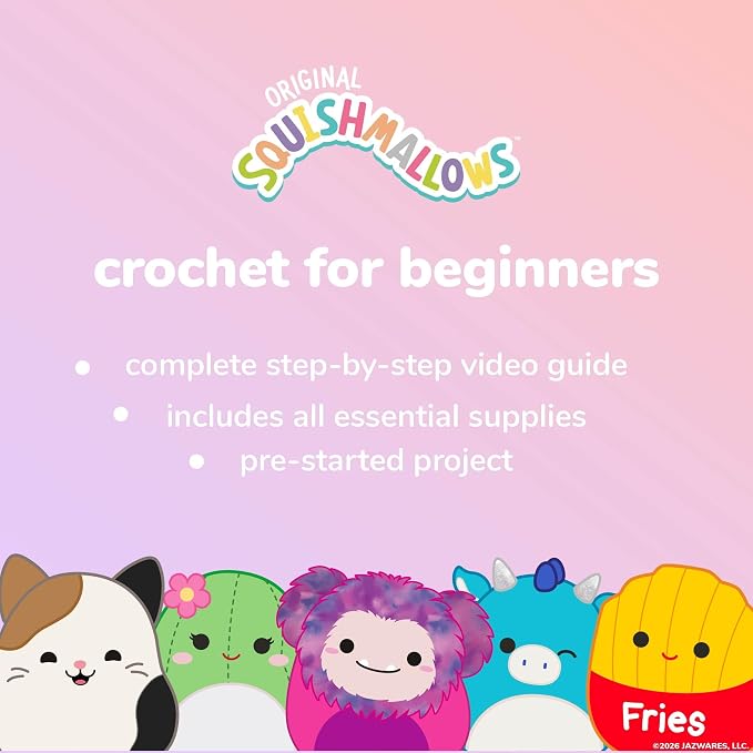 Original Squishmallows™ Crochet Kit – Sunny Bag Charm, Bumblebee Crochet Kit - Image 7