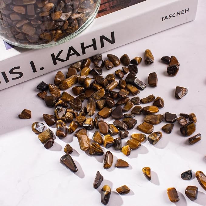 0.88 Lb Tiger Eye Aquarium Gravel Rocks Crushed Stone, Polished Natural Tumbled - Image 6