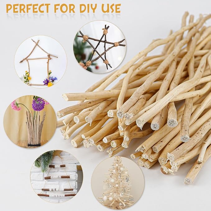 50Pcs Natural Twigs, Driftwood Branches - Image 3