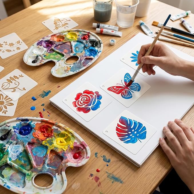 4 Inch Botanical Stencils for Painting - Image 4