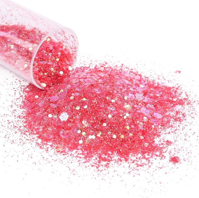 LICOOL GLITTER Pack of 24 Colors Chunky and Fine Glitter Mixed, Licool Glitter - Image 2