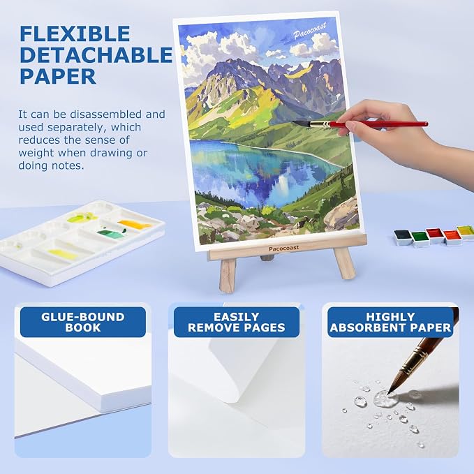 Pacocoast Watercolor Paper Pads, 20 Sheets. Perfect - Image 4