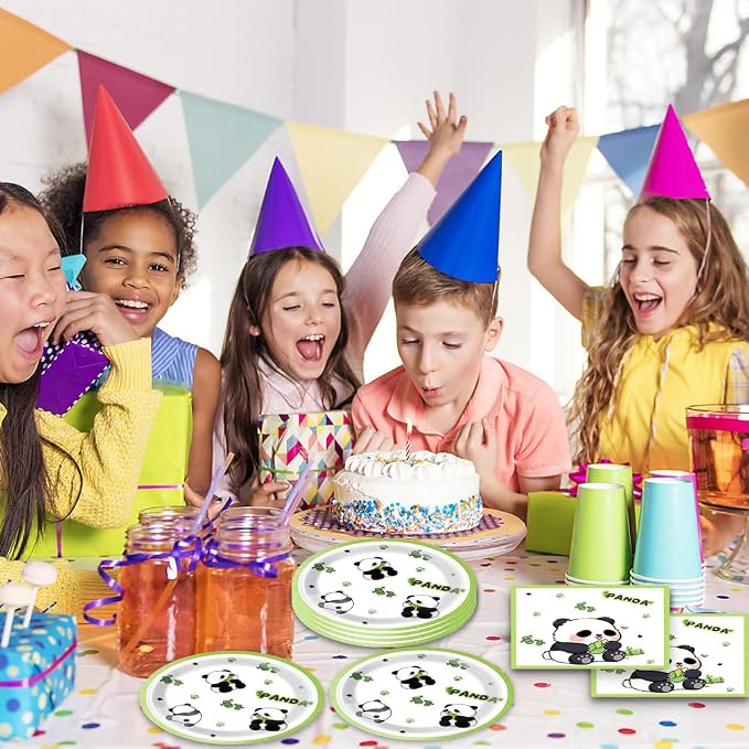 40Pcs Panda Birthday Decorations Cute Cartoon Animal Panda Themed Baby Shower - Image 7