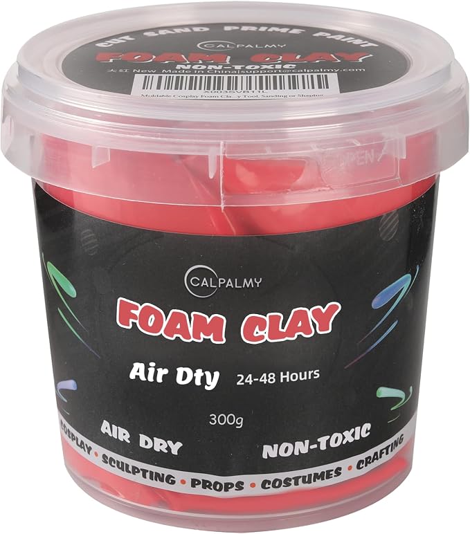 Moldable Cosplay Foam Clay Red Colors – High Density and Quality by CalPalmy